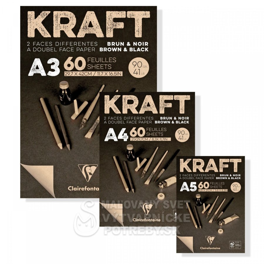 Clairefontaine KRAFT/ Brown&Black