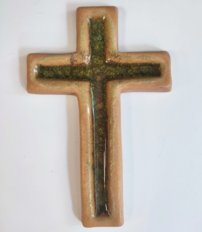 Kríž sklo závesný, malý