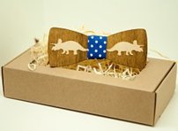 Drevený Motýlik - Detský - Triceratops