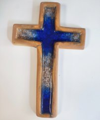 Kríž sklo závesný, stredný