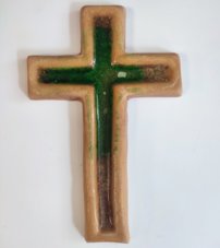 Kríž sklo závesný, malý