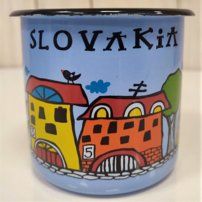 Smaltovaný hrnček Slovakia, bledo modrý, 350 ml