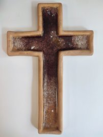 Kríž sklo závesný, veľký