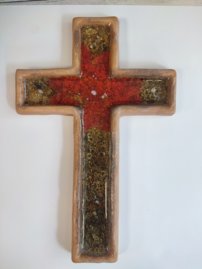 Kríž sklo závesný, veľký