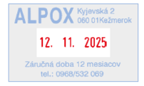 Guma na pečiatku / Pečiatka na objednávku / Obdĺžnik s dátumom