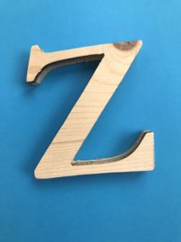 Drevené písmeno 3D prírodné