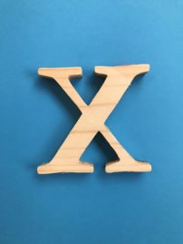 Drevené písmeno 3D prírodné