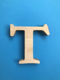 Drevené písmeno 3D prírodné