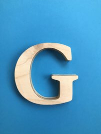 Drevené písmeno 3D prírodné