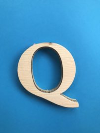 Drevené písmeno 3D prírodné