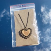 Drevený náhrdelník - srdce