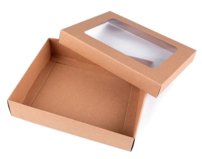 Papierová krabica s priehľadom