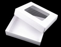 Papierová krabica s priehľadom