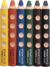 Lyra Groove TripleOne pastelky 3v1, sada 6 ks