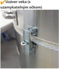 Uzáver veka s uzamykateľným očkom 