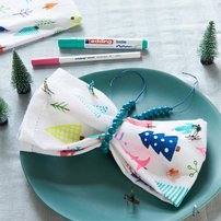 EDDING sada fixiek na textil, 5 studených odtieňov